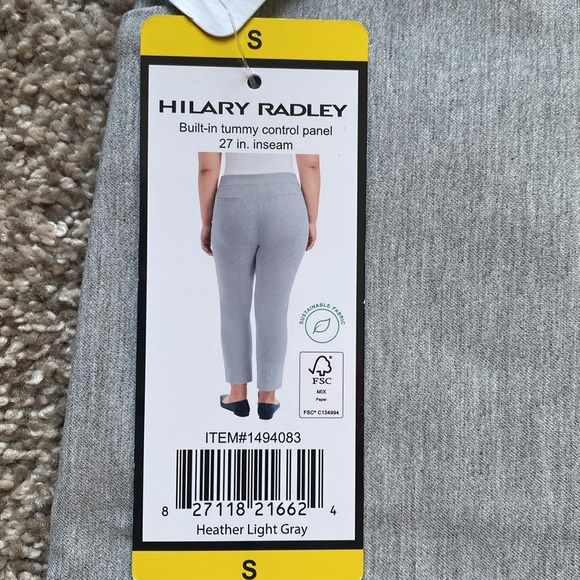 HILARY RADLEY GRAY MID RISE BUILT-IN TUMMY CONTROL PANEL SLIM LEG PANT 🌟NWT🌟 - Picture 13 of 16